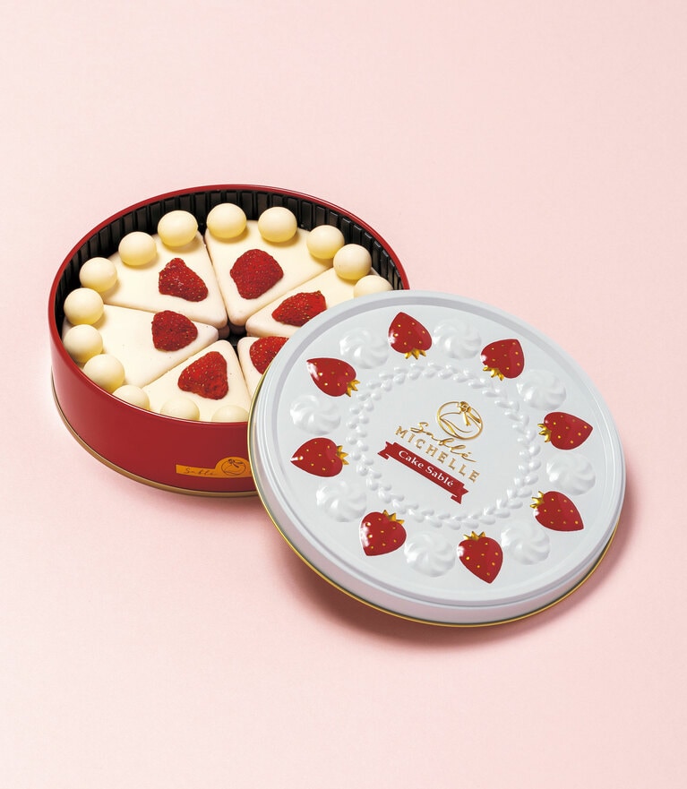 Sablé MICHELLE（サブレミシェル）ケーキサブレ缶　ホワイト 3,240円/通信販売不可