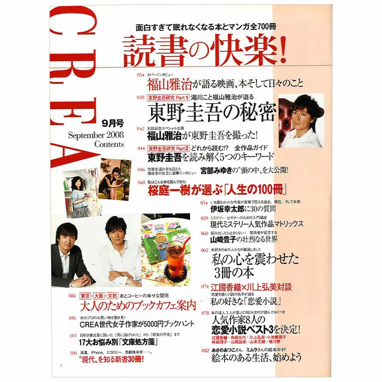 2008年9月号目次。