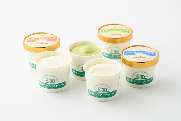 のむらミルク工房 アイスクリーム 各種300円(100ml)／ほわいとファーム