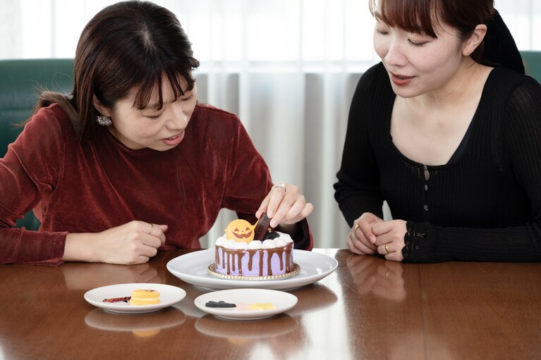 ハロウィンだからちょっと変わった感じでデコしても楽しい。