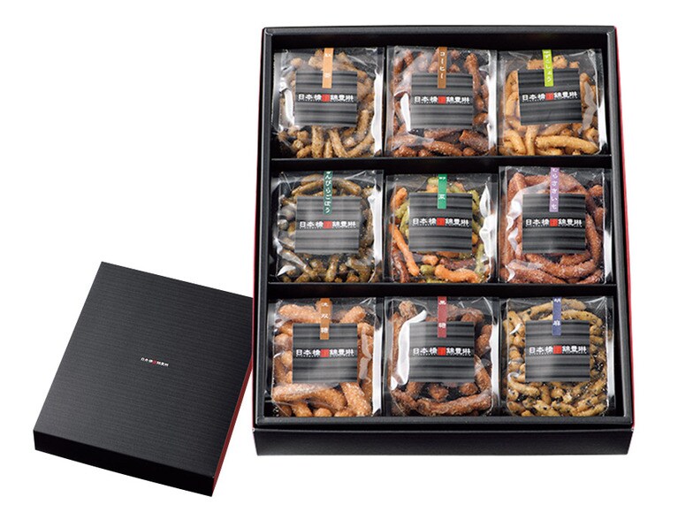 【日本橋 錦宝琳】かりんとう 9個入り詰め合わせ　3,424円。賞味・消費期限：90日。通販：可。