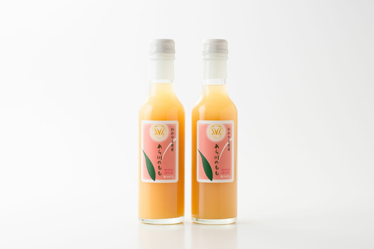 あら川の桃ドリンク 3,240円（200ml×5本）／松尾