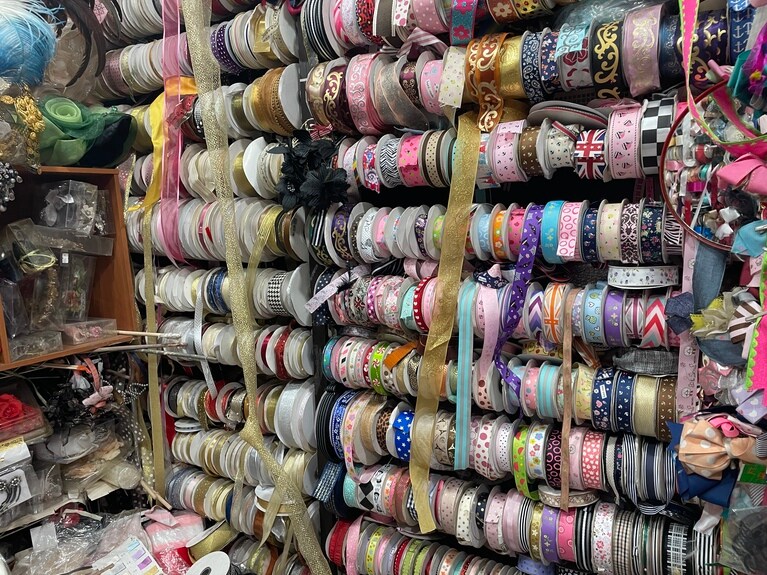 リボン好きにはたまらない空間。「何時間いても飽きない」と語る人も。