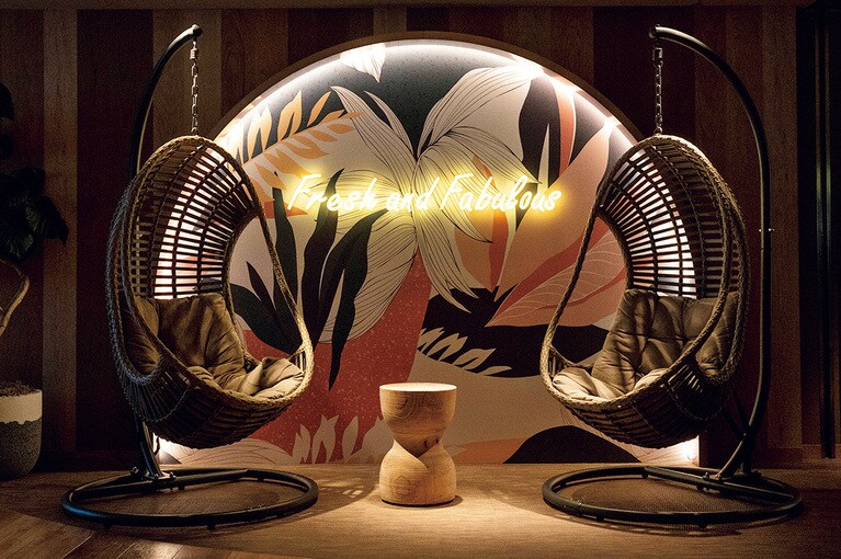 ナイトタイムは、落ち着いた雰囲気になる「SKY PLAZA IBASHO」。