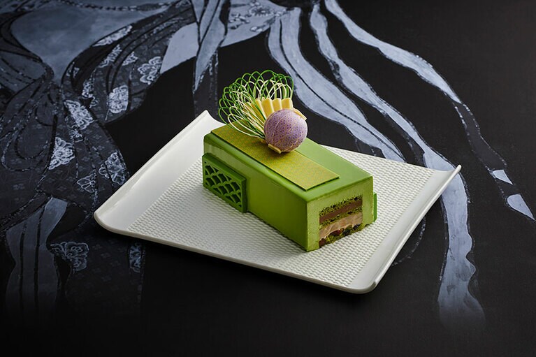 ホテル雅叙園東京「抹茶かのこ」（16×8cm×高さ5.5cm／5,800円）。