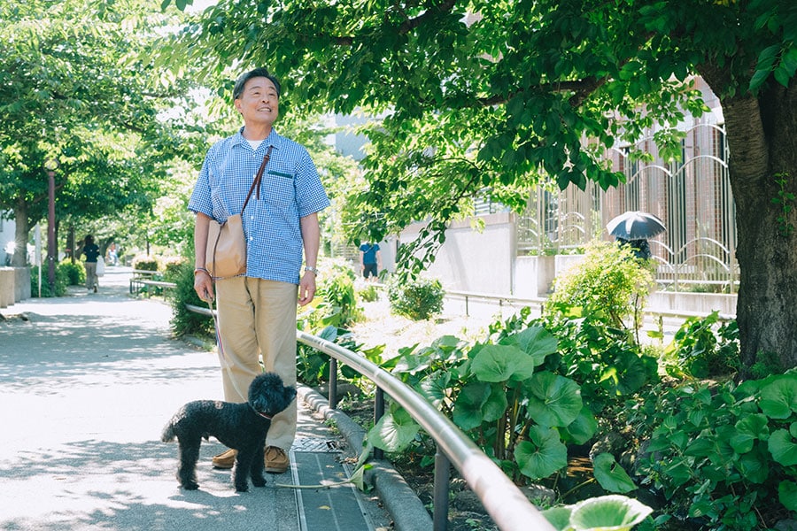 光石さんのことが大好きなグリグリ。片時もそばを離れない。