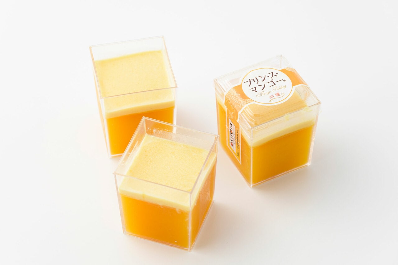 プリン・ス・マンゴー 各350円（90ml）／マンゴースイーツ専門店OKIPOTA