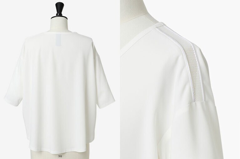 カットソーはブルー、ホワイト、ブラックの3色展開。