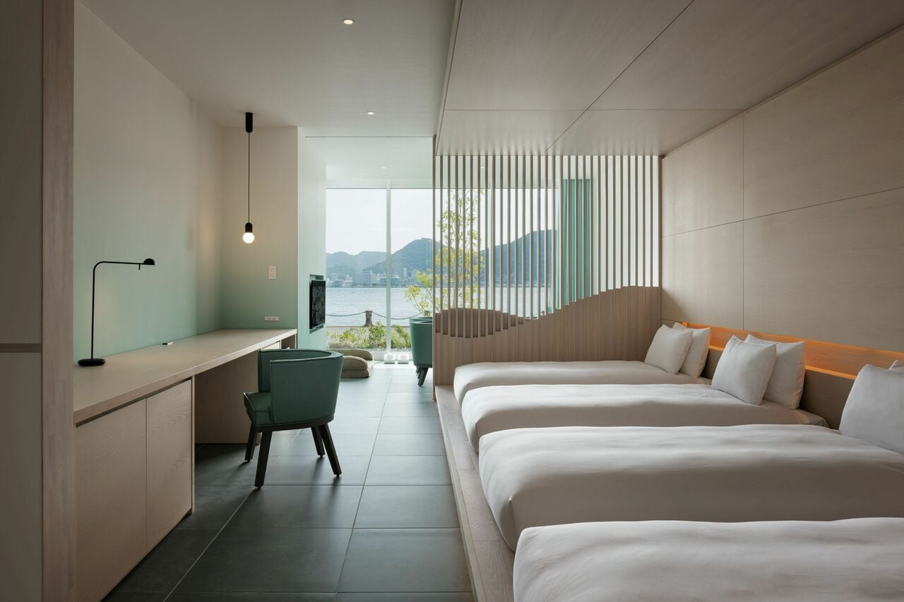 愛犬ルーム（1室中型犬2頭まで）。宿泊者は専用のドッグランも利用できる。