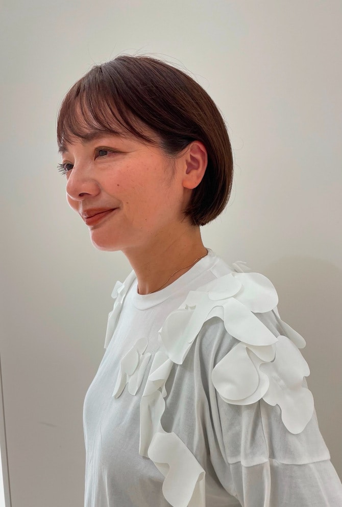 スタイルアップを叶えるショートボブ。