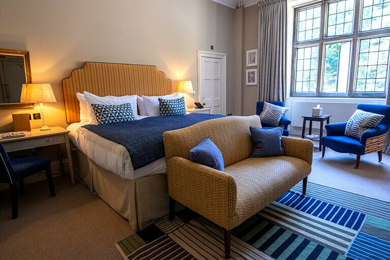 “ラブリールーム”と名付けられた客室(1泊 259ポンド～)。