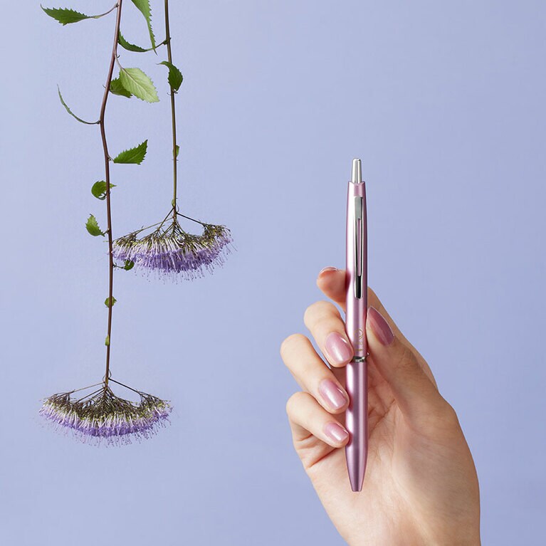 ＮＬ４４とコーディネートしたいILMILY　excelコラボ　油性ボールペン　エクセルブルベモーブ。