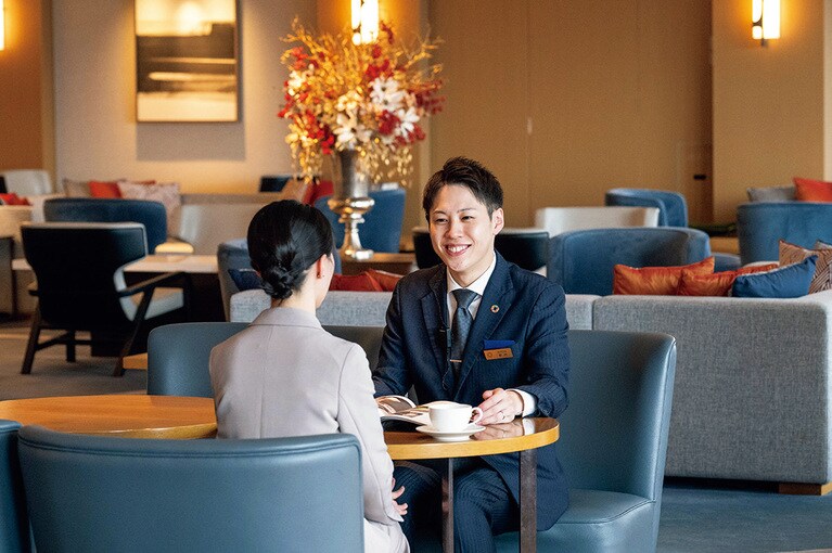 ゲストのさまざまなリクエストに応えて滞在をサポートするコンシェルジュが常駐。