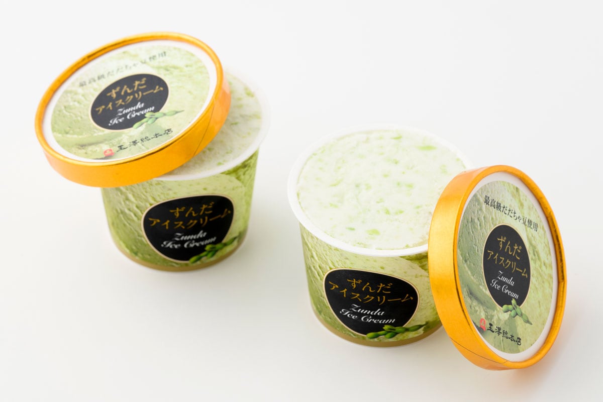 ずんだアイスクリーム 各450円（120ml）／玉澤総本店