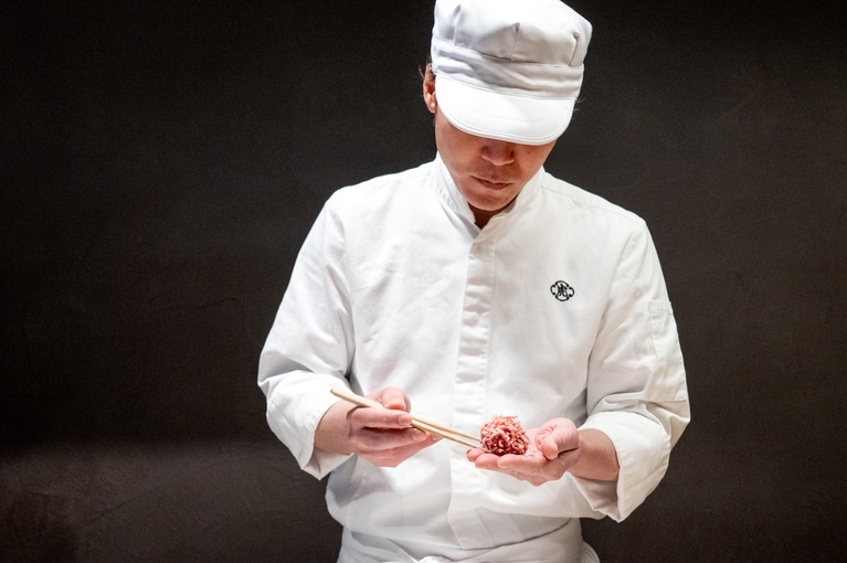 そぼろをつけていく。