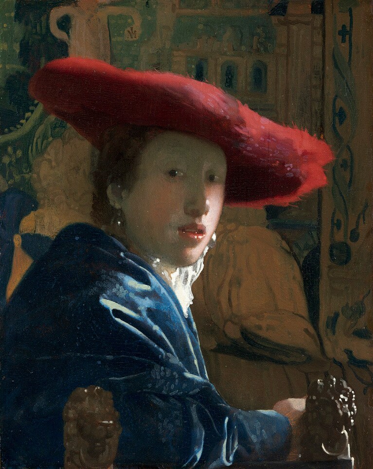 ヨハネス・フェルメール《赤い帽子の娘》1665-1666年頃 ワシントン・ナショナル・ギャラリー National Gallery of Art, Washington, Andrew W. Mellon Collection, 1937.1.53 ※2018年12月20日(木)まで展示
