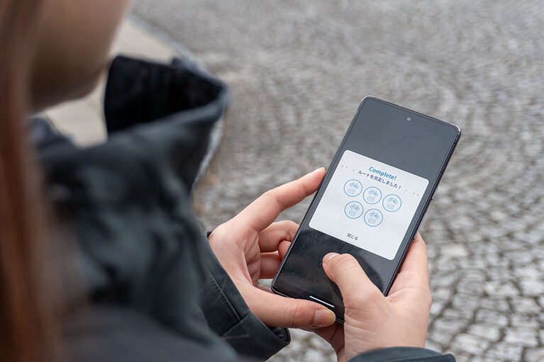 ジャパンエコトラックの公式アプリに登録すると、旅の記録がしっかり残るのもうれしい。