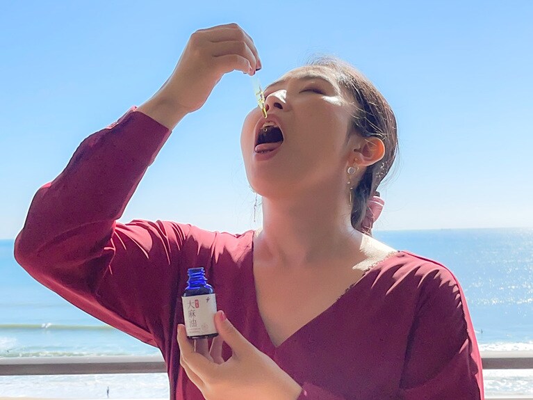 「1000mgも3000mgもサラっとしたテクスチャーで、口の中にいつまでもまとわりついて香りや味が残るようなことがありません」