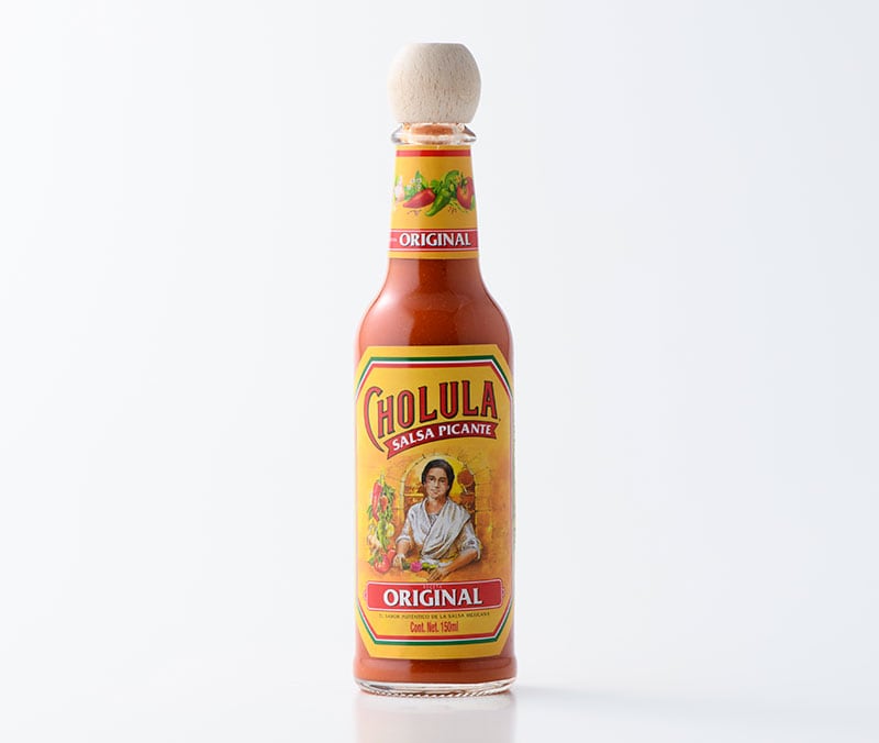 「チョルーラ(Cholula)」のホットソース「オリジナル」 28.5メキシコペソ。