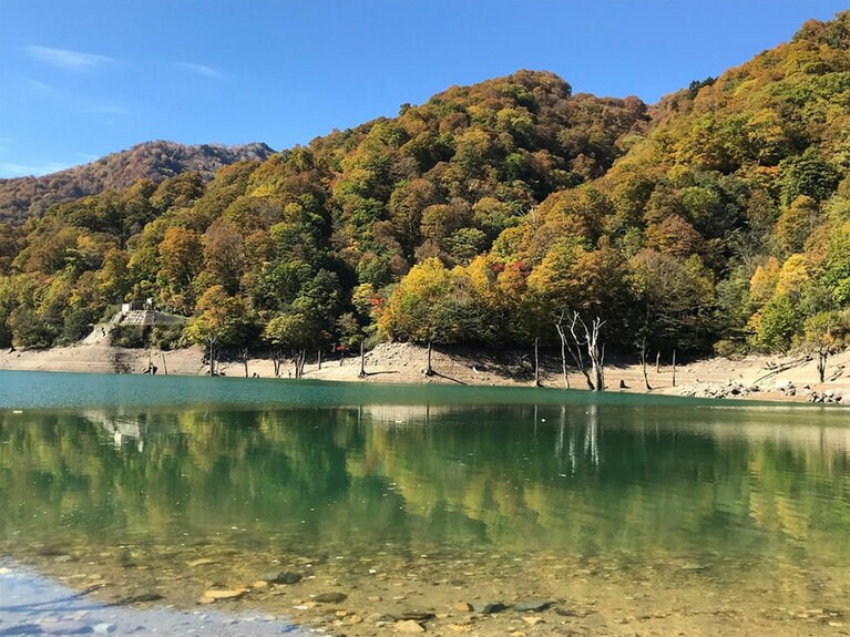 大白川園地･白水湖。