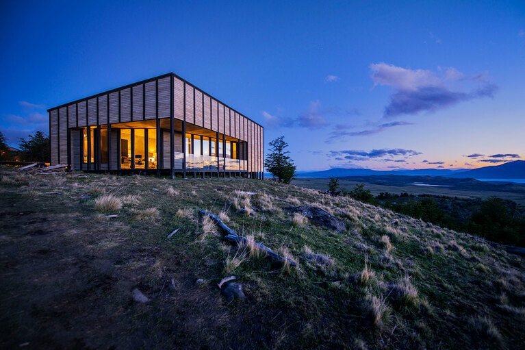 パタゴニアの国立公園に建つヴィラ。©Andersons