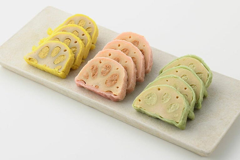 三色蓮根 100g×3個 1,380円／おだ商店