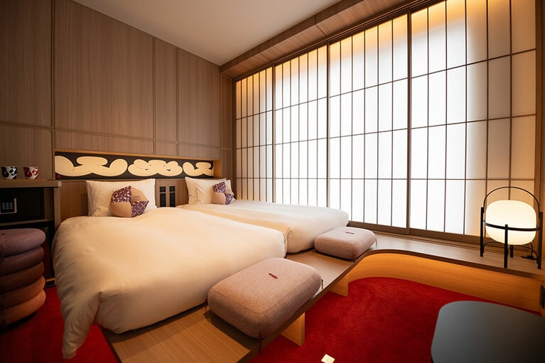 「寄席ツインルーム」1～2名定員／18平米。