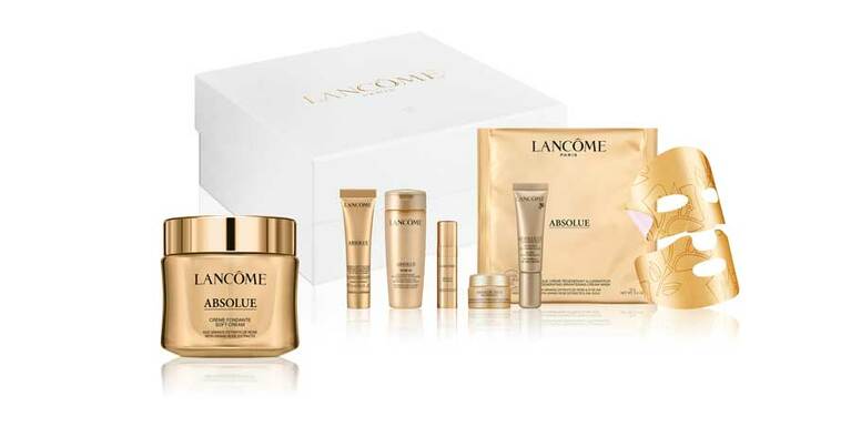 アプソリュ クリーム キット 39,600円。セット内容：アプソリュ ソフトクリーム 60ml(現品)／同 リッチクリーム60ml(現品)／同 ホワイトオーラクリーム60ml(現品)から1品選択(すべてリフィルの選択も可。その場合は35,750円) 、同 オイル イン ジェル クレンジング 15ml、同 エッセンス ローション 50ml、同 インテンシブエッセンス 5ml、同 プレシャスセル UV SPF50・PA++++ 10ml、同 オリジナル ギフトボックス。予約開始：10月1日(金)、発売日：11月5日(金)