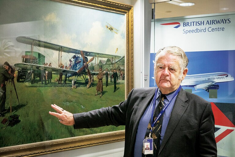 ボランティアスタッフのジムさんは現在機内で流れるセキュリティビデオにも出演中。搭乗の際に探してみたい。