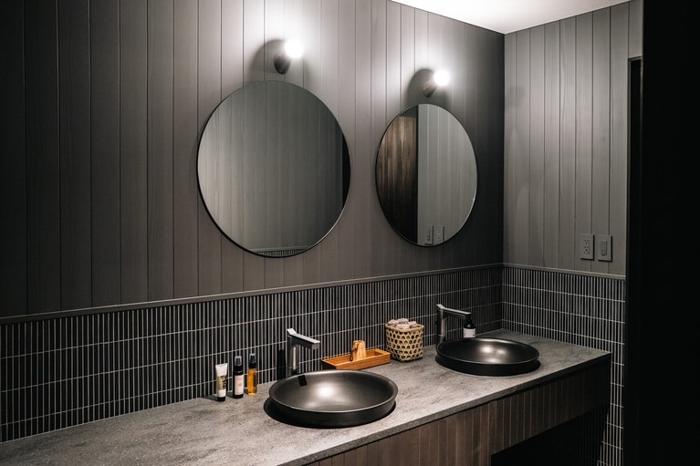 スペースに余裕があり、使い心地抜群の洗面所。