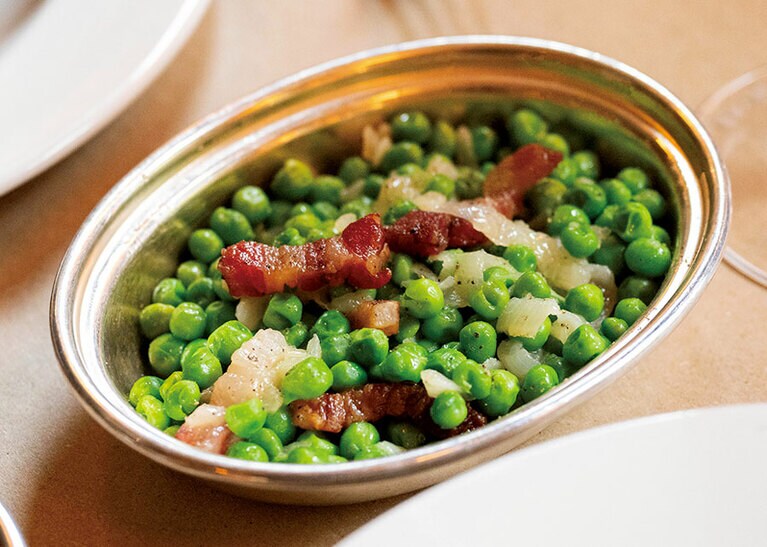 副菜のグリンピース£5。