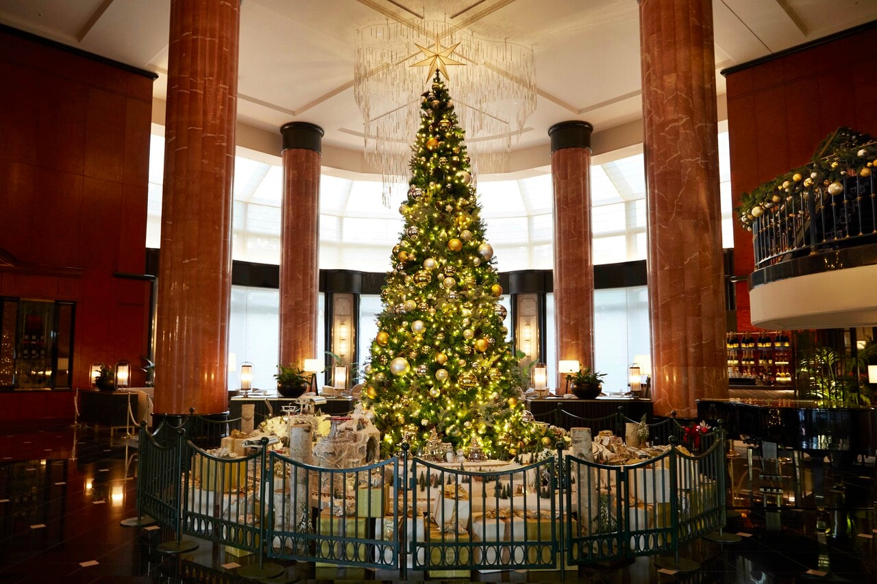 ウェスティンホテル東京のクリスマスツリー。