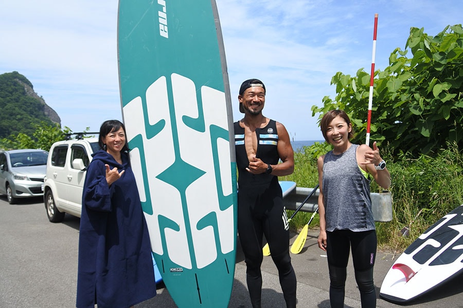 全日本SUP選手権優勝者でもあるケンタさん率いるK-LABO SUP。女性一人旅歓迎、札幌からの送迎も状況によっては無料でOKとのこと。