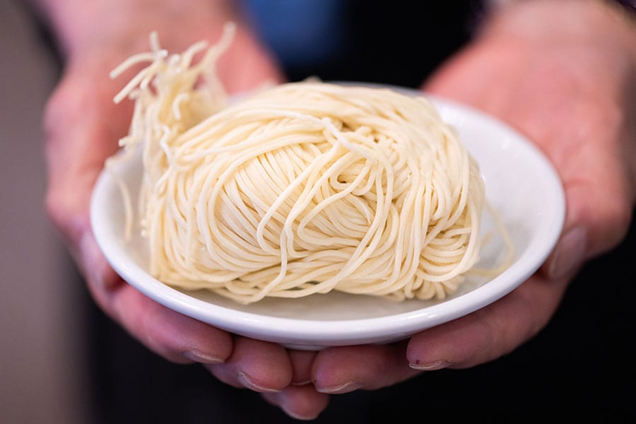 麺の量はたっぷり150gだが、軽い食べ心地の麺なのであっさり完食。