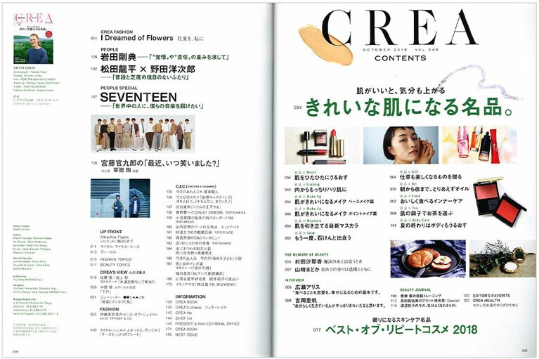 2018年10月号目次。