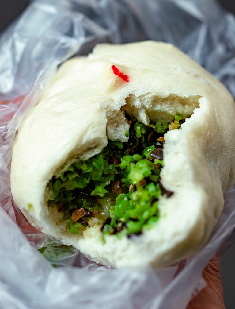 「四季豆素包」25元。