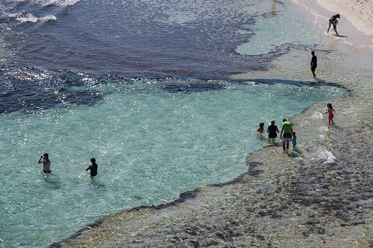 シュノーケリングも人気。
