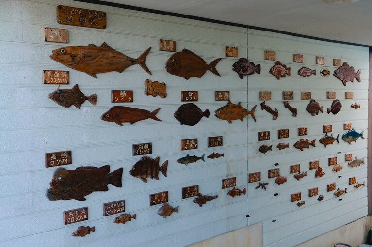 両津大川の風景。