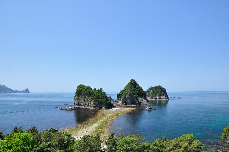 堂ヶ島のトンボロ／静岡県