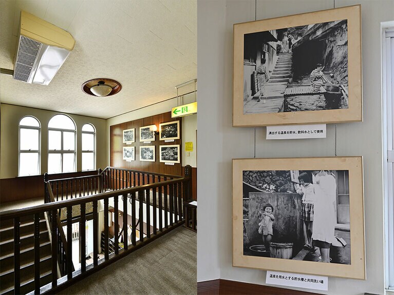 「御前湯」の館内には、古い写真も飾られていて、プチ・タイムトリップ気分。