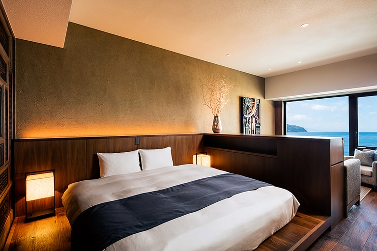 界 アンジン［静岡／伊東温泉］客室スタンダード ダブル。