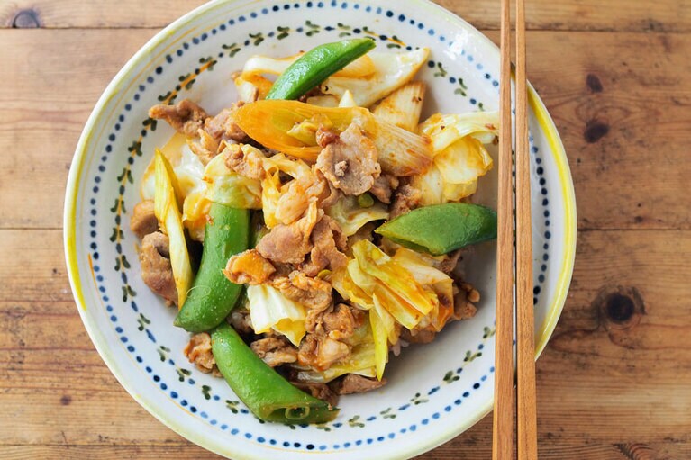 ホイコーローのっけ丼。