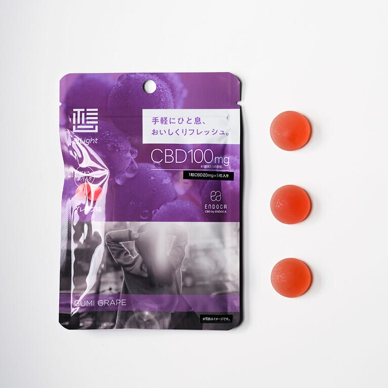 「想」Light　CBD入りグミ（グレープ）CBD100mg／1袋 980円／ライテック