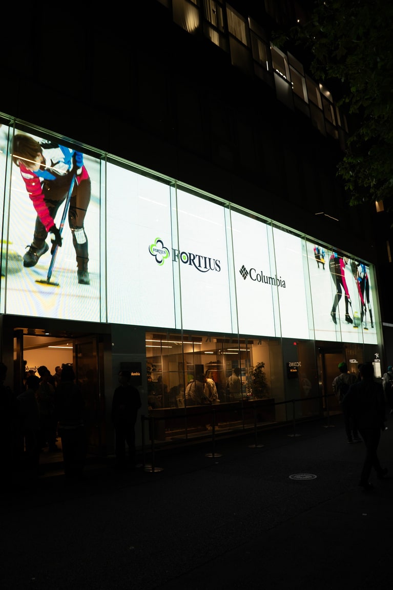 東京・原宿の旗艦店COLUMBIA TOKYO FLAGSHIPで開かれたイベントの様子。