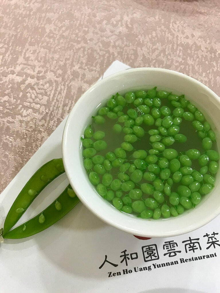 鶏油碗豆 118元。