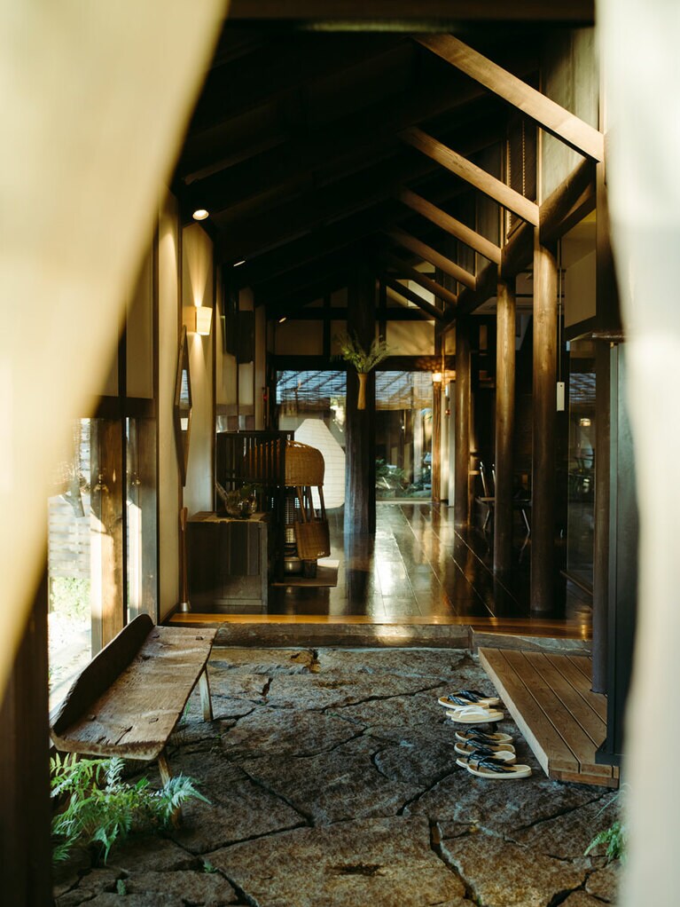 どこか懐かしい印象のエントランス。