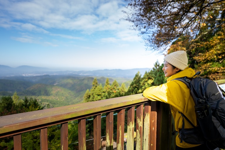 展望台からの絶景に癒やされる。