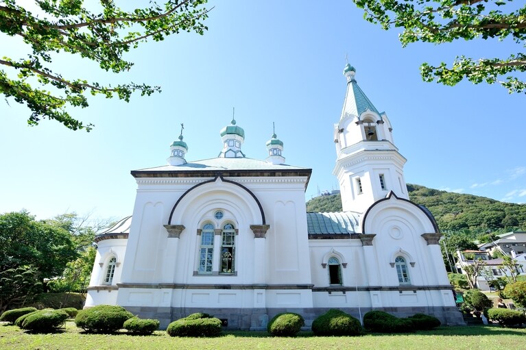 1916年築の日本初のロシア正教会聖堂（函館ハリストス正教会）。©Takashi Shimizu