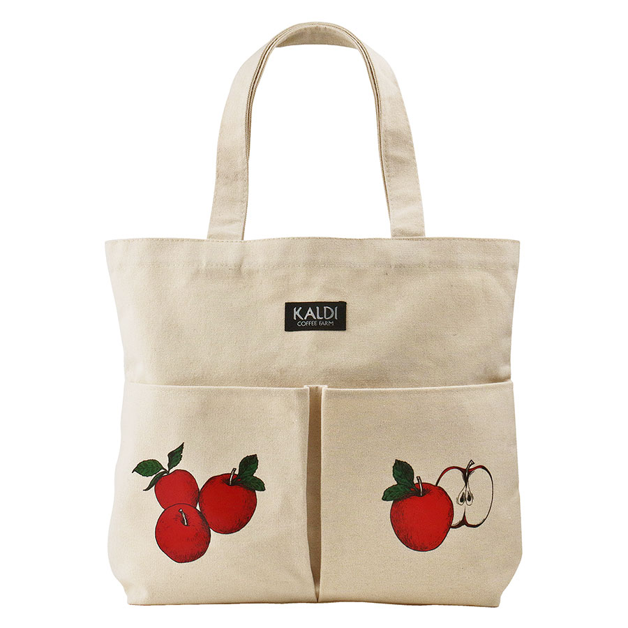 カルディの限定「りんごバッグ」は ふつうにかわいいと評判です