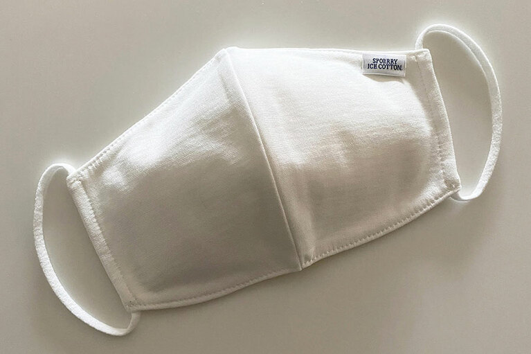 冷感・抗菌マスク ホワイト フリーサイズ 一般販売価格未定(amazonで9月から販売予定)／アパレルオオタ